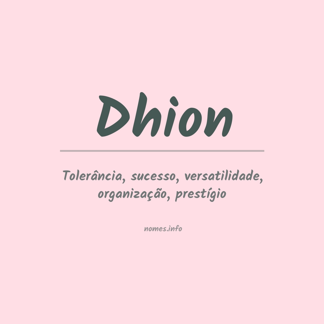Significado do nome Dhion