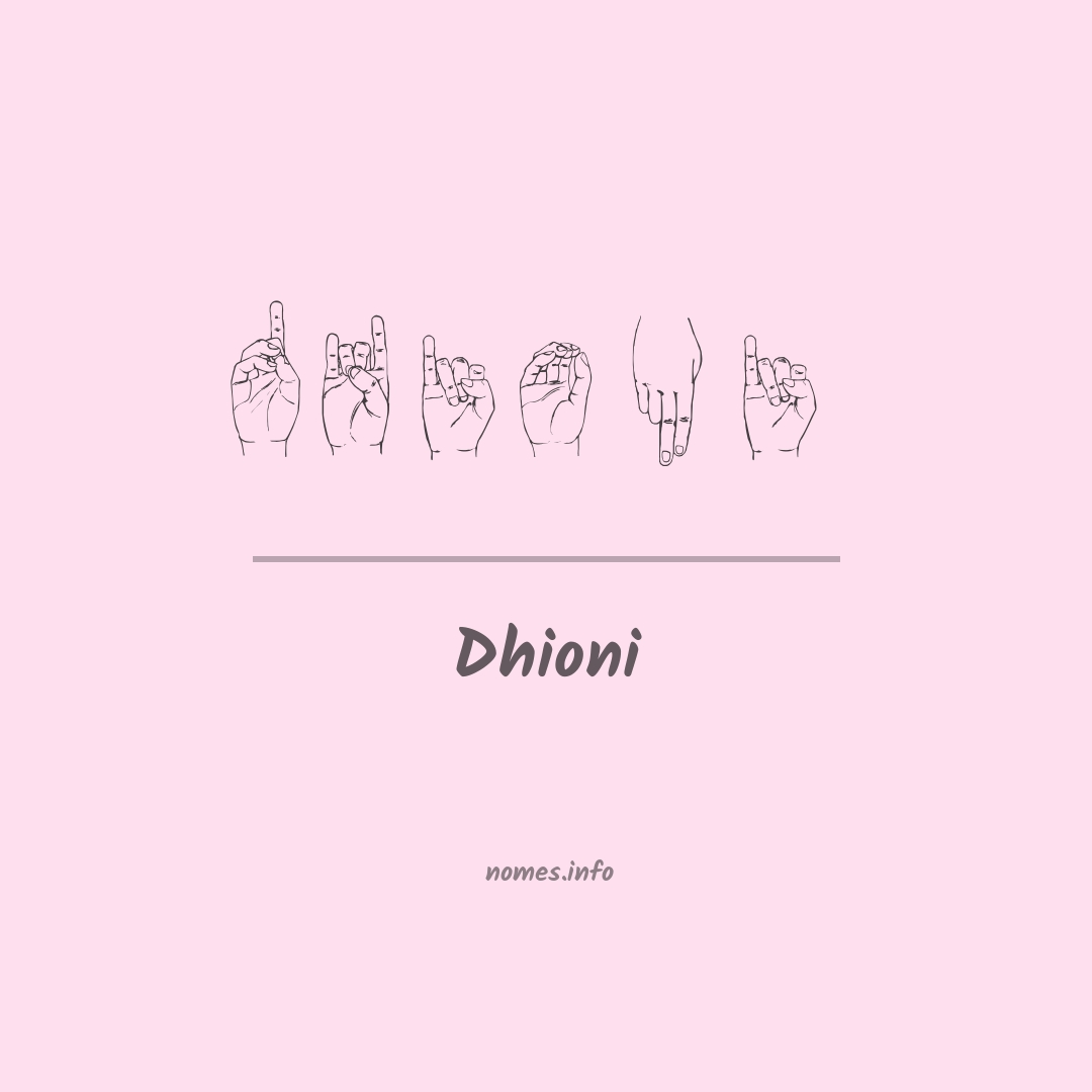 Dhioni em Libras