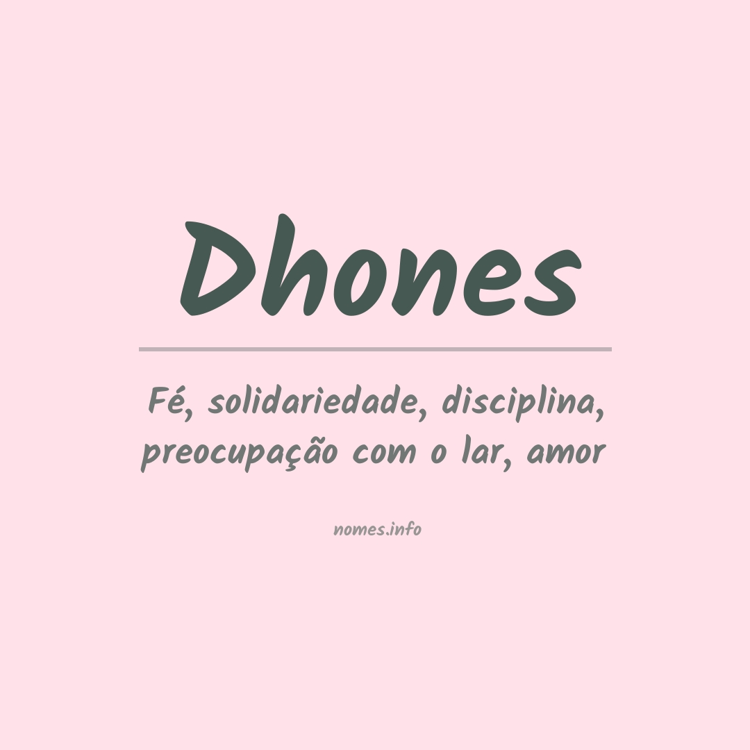 Significado do nome Dhones