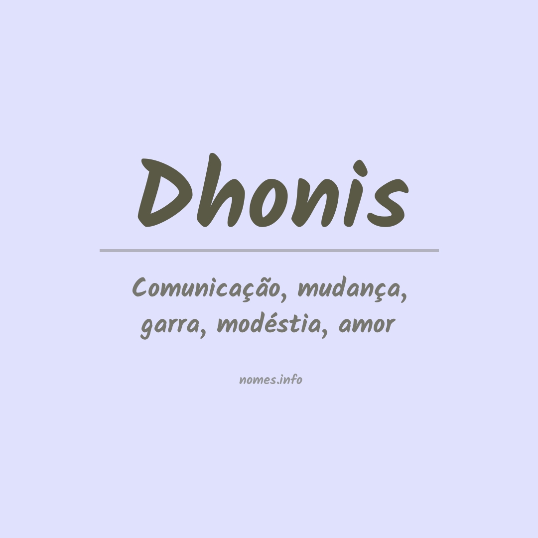 Significado do nome Dhonis