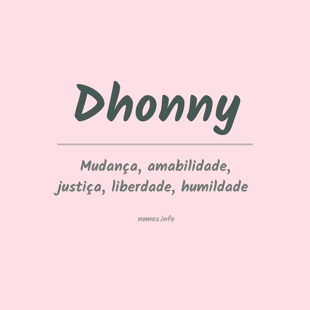 Significado do nome Dhonny