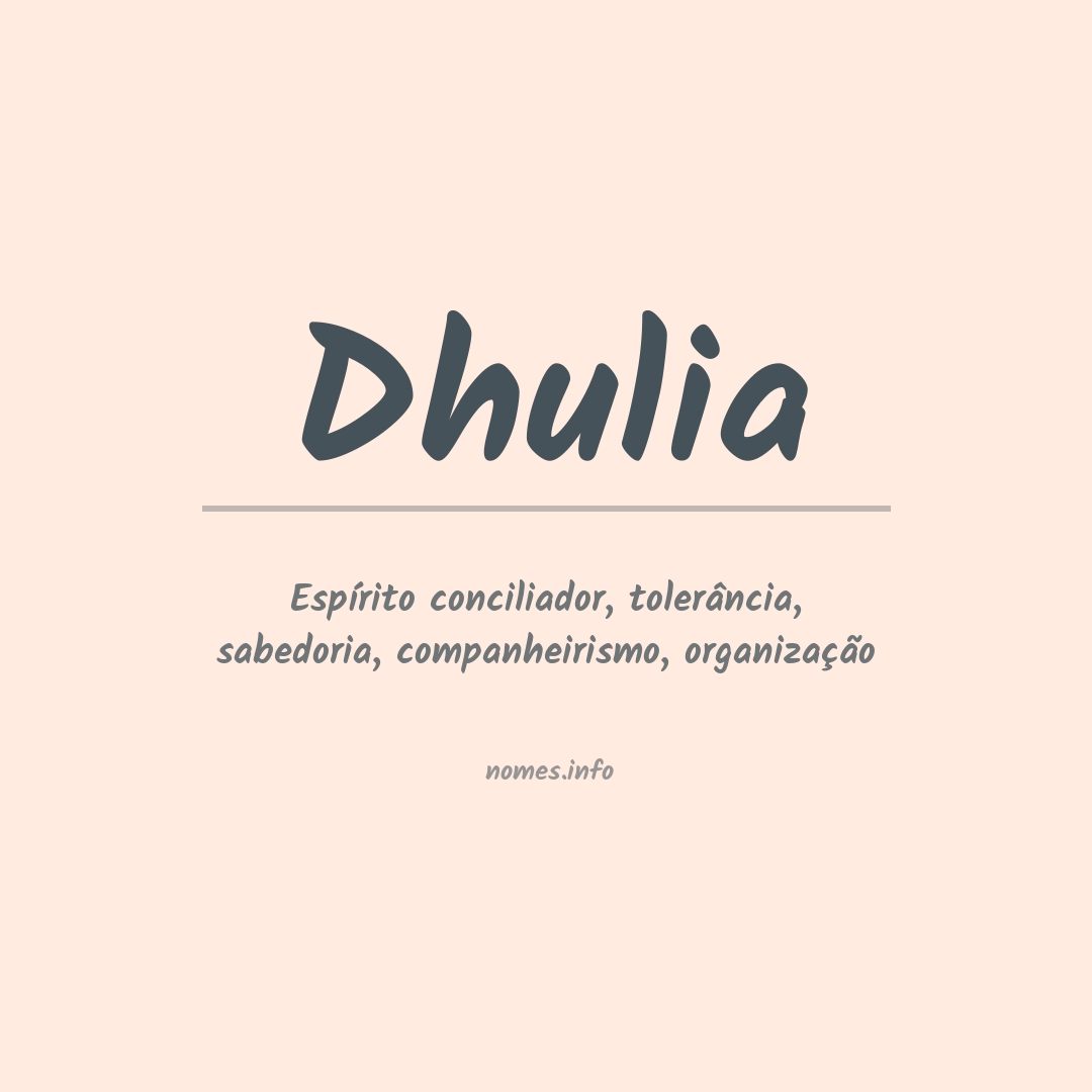 Significado do nome Dhulia