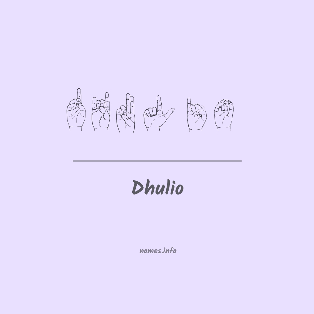 Dhulio em Libras