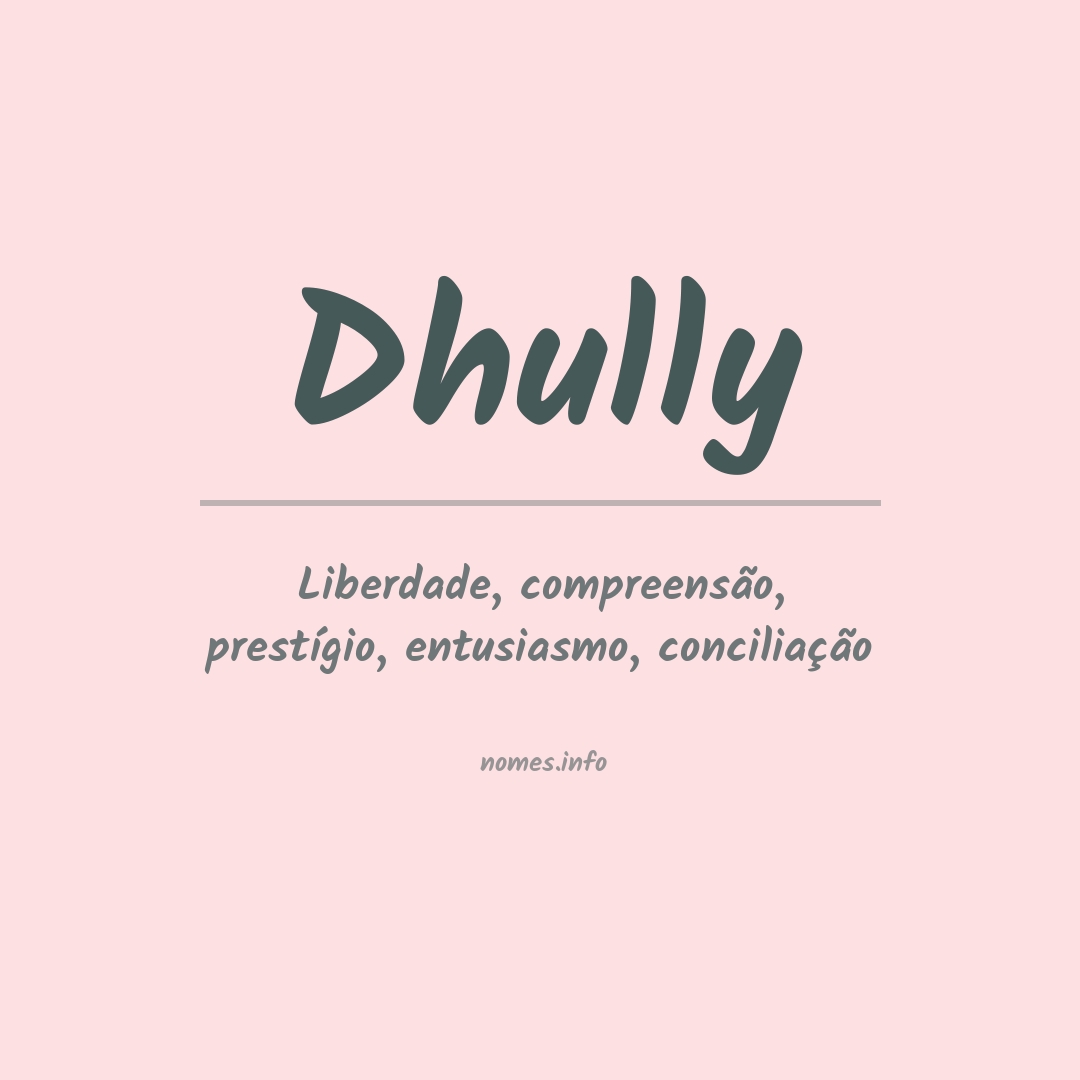 Significado do nome Dhully