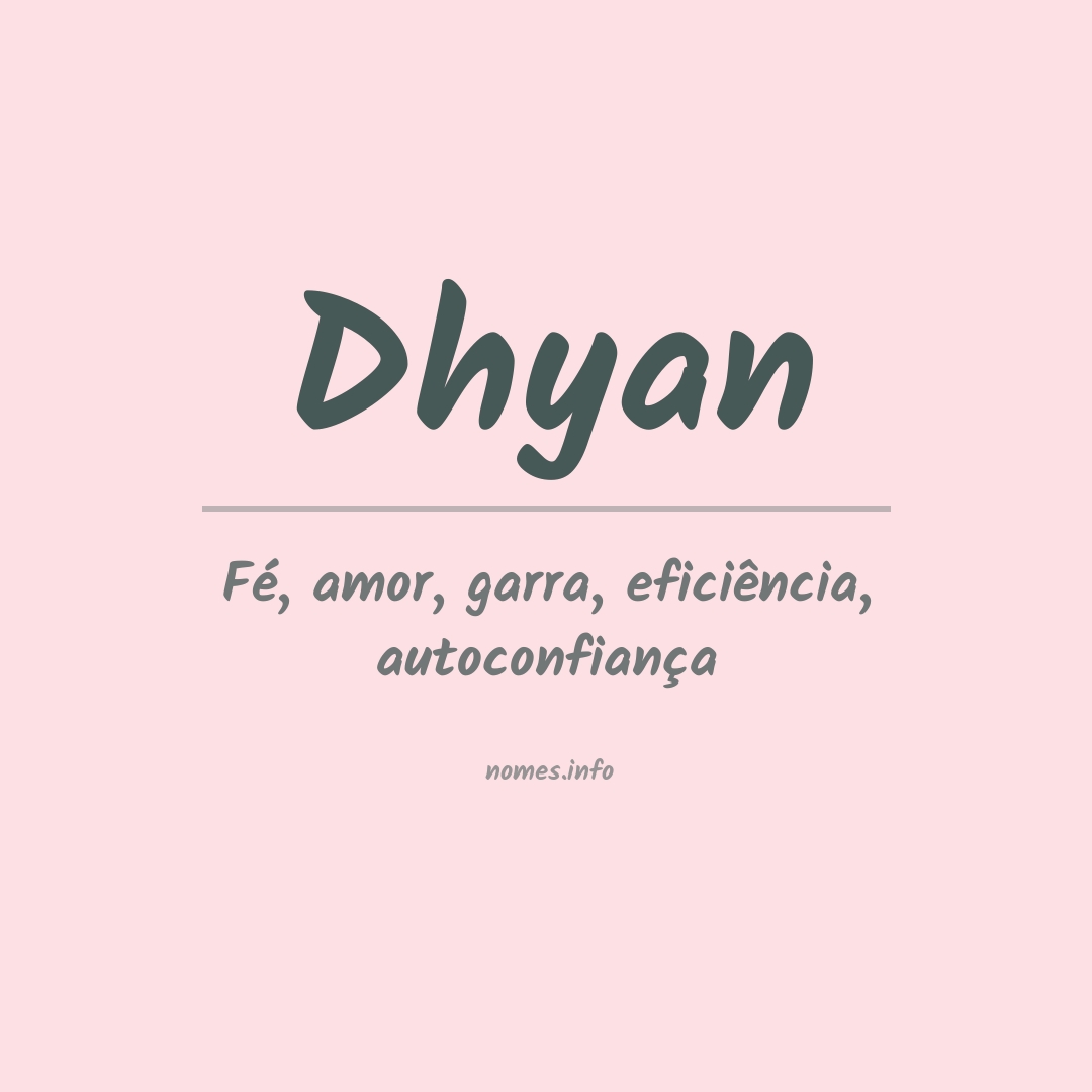 Significado do nome Dhyan