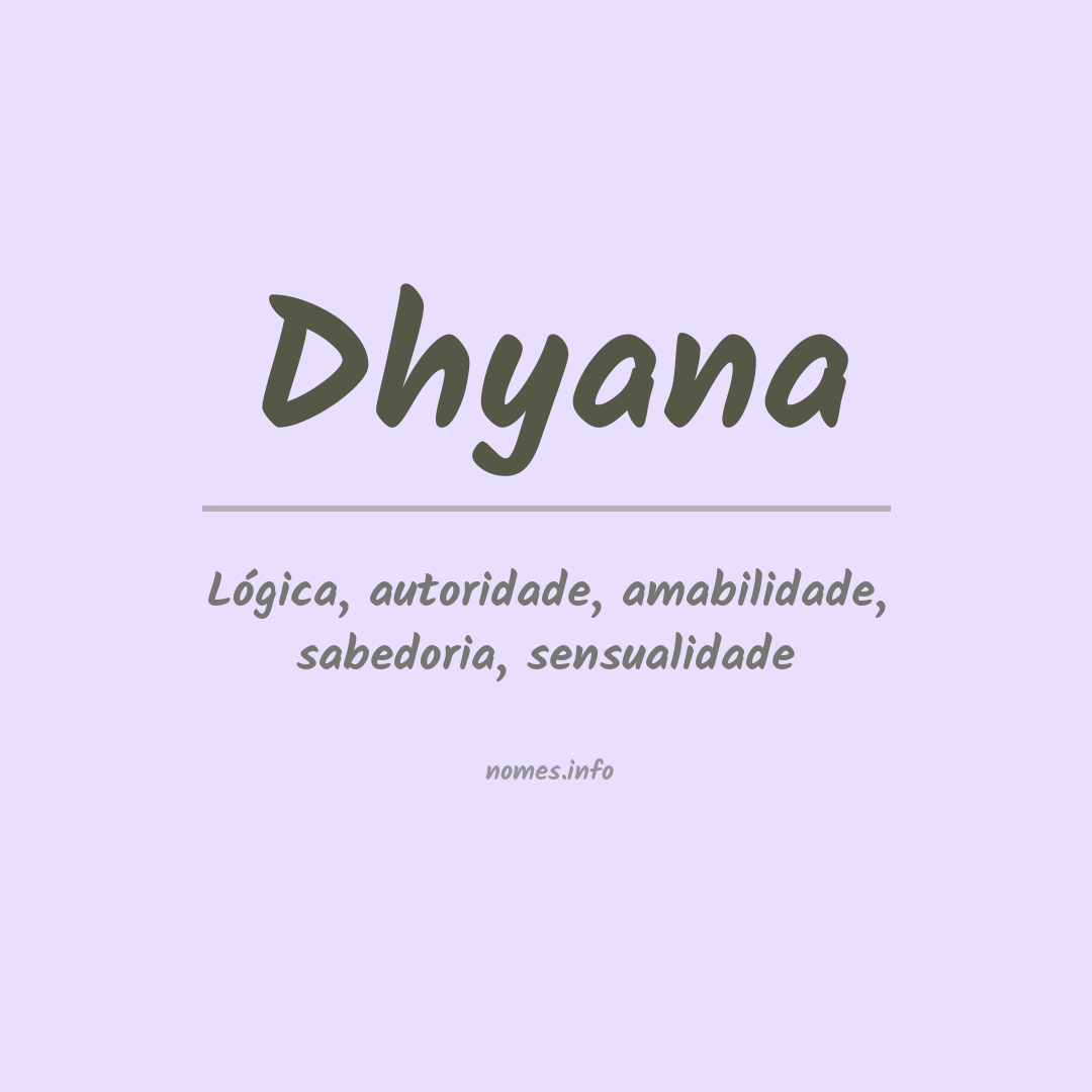 Significado do nome Dhyana