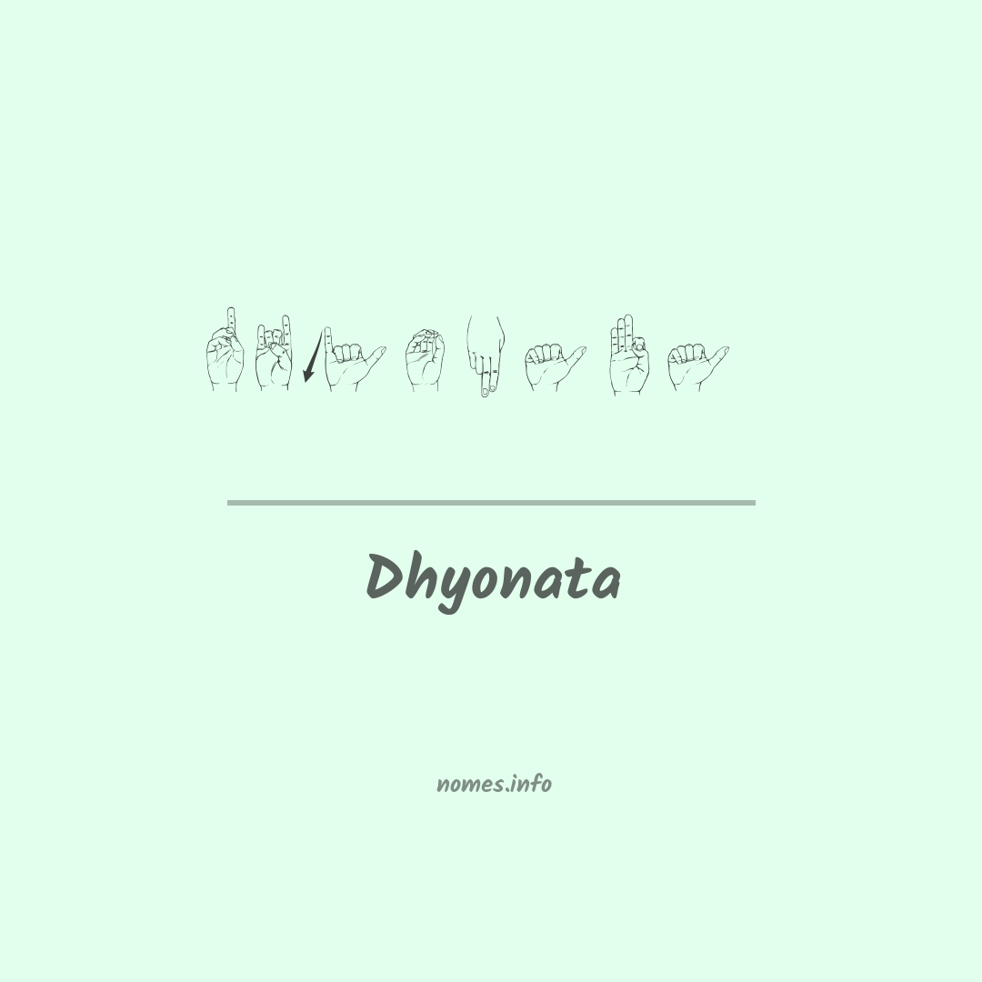 Dhyonata em Libras