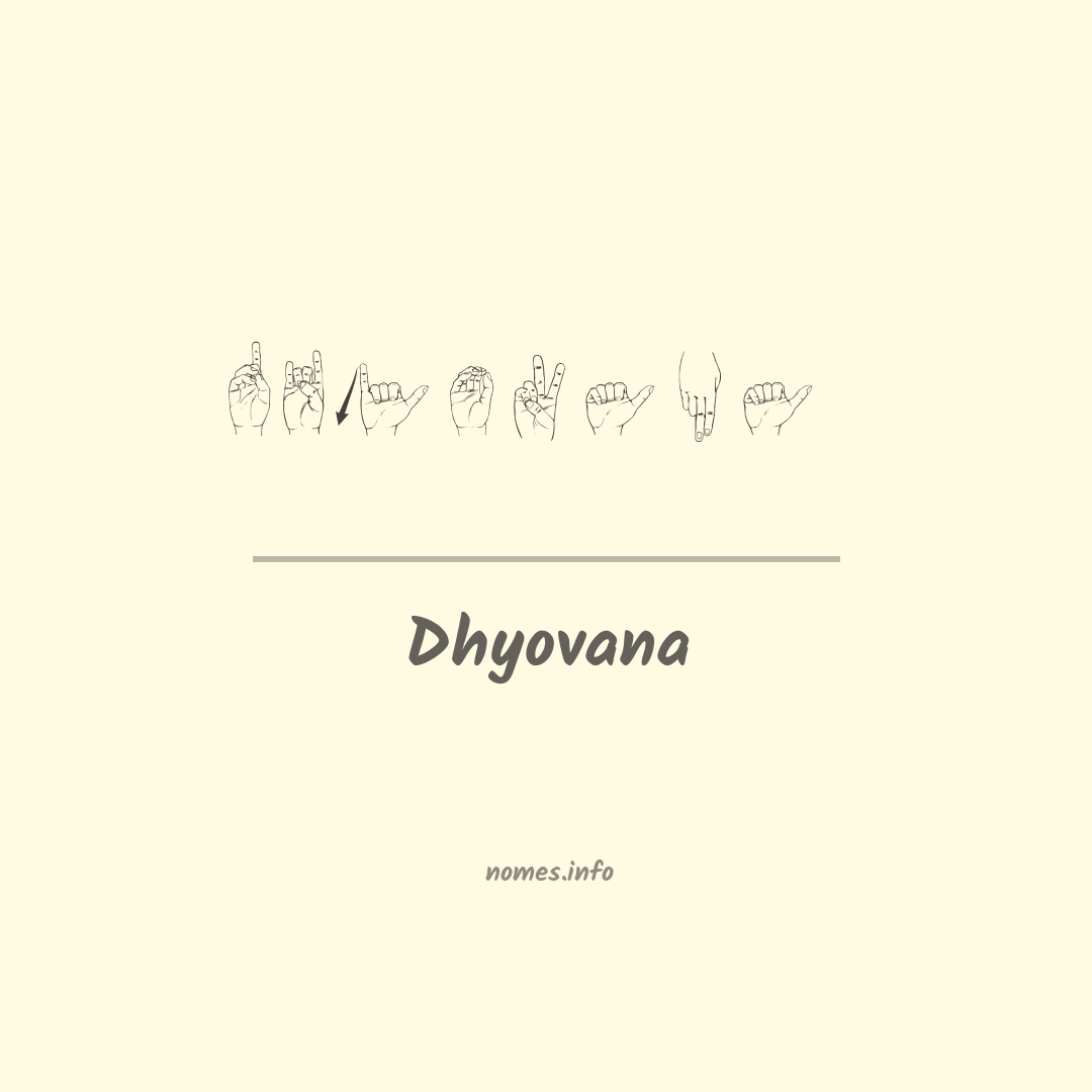 Dhyovana em Libras Dhyovana em Libras