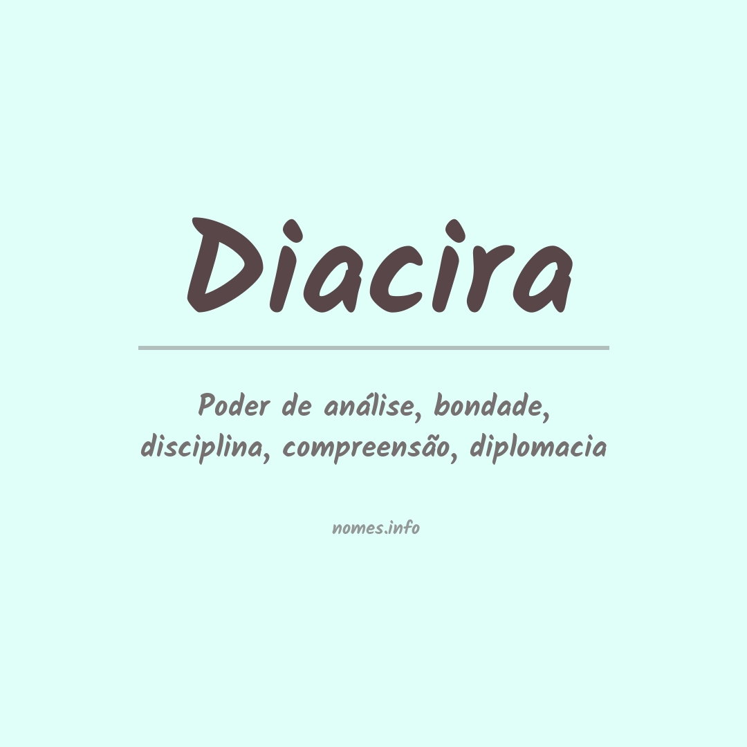 Significado do nome Diacira