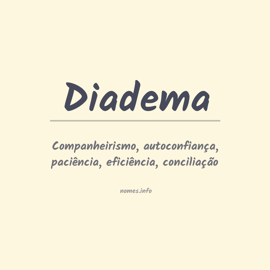 Significado do nome Diadema