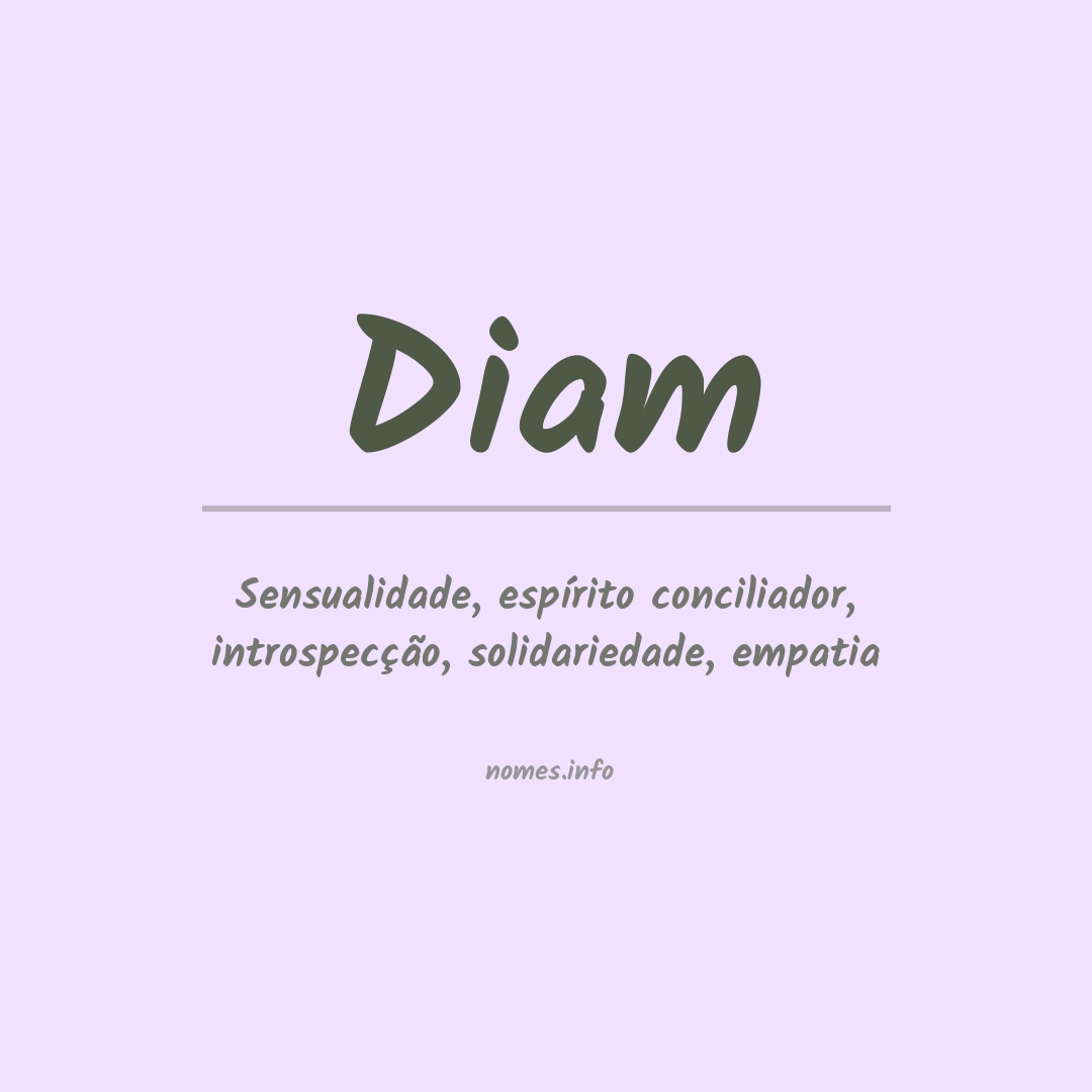 Significado do nome Diam