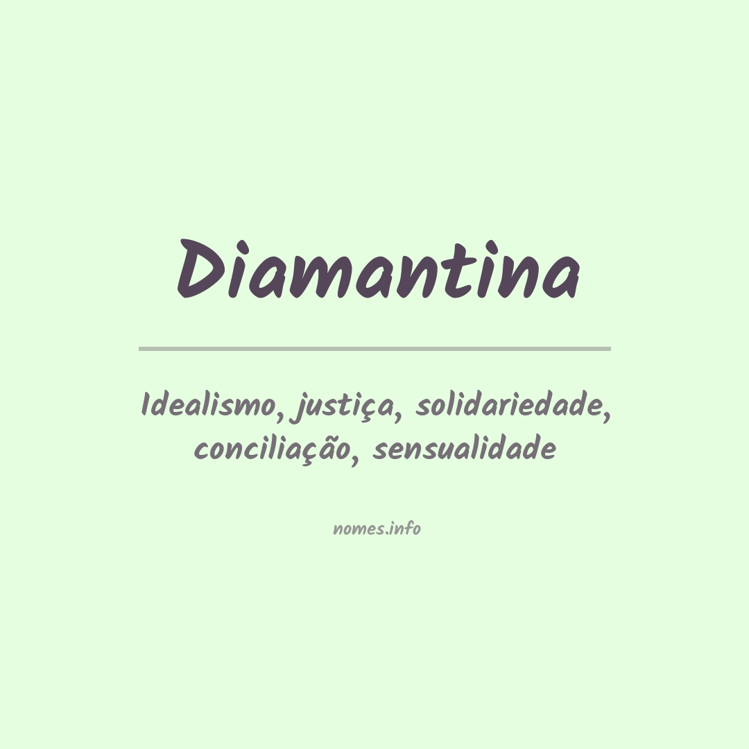 Significado do nome Diamantina