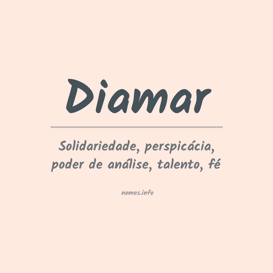 Significado do nome Diamar