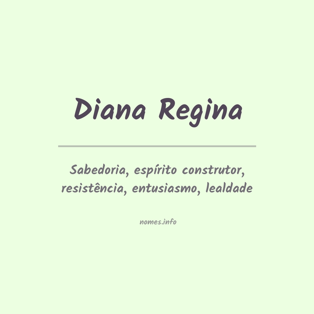 Significado do nome Diana regina