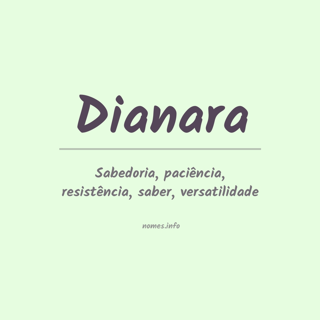 Significado do nome Dianara