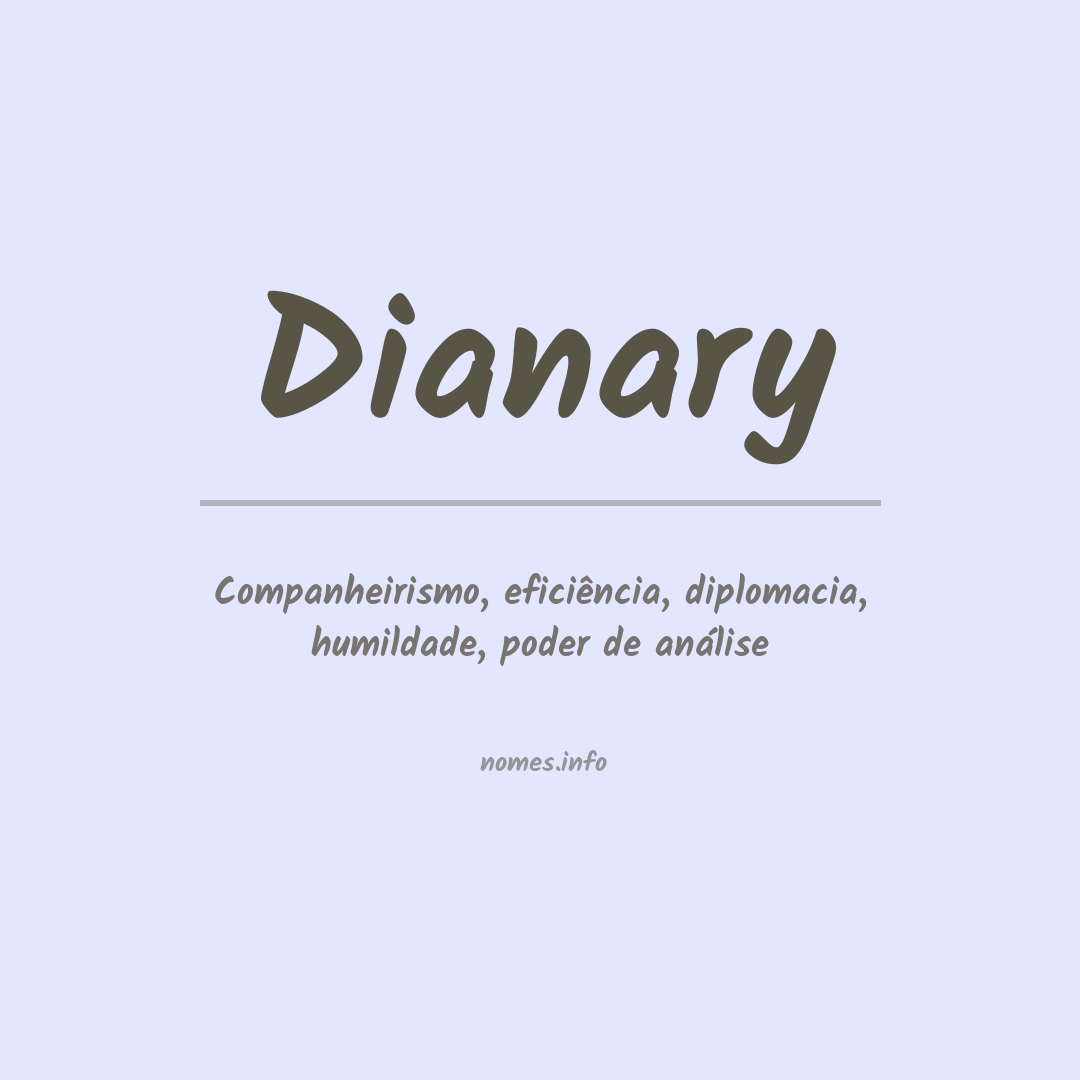 Significado do nome Dianary