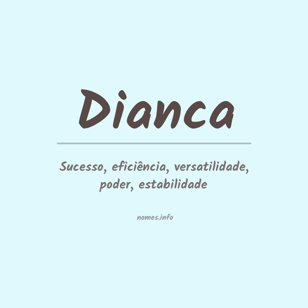 Significado do nome Dianca