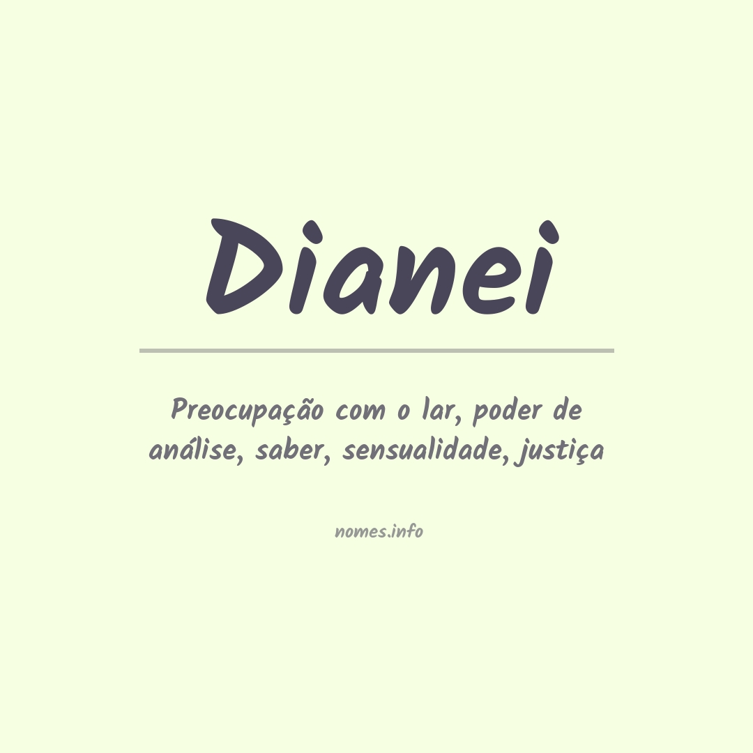 Significado do nome Dianei