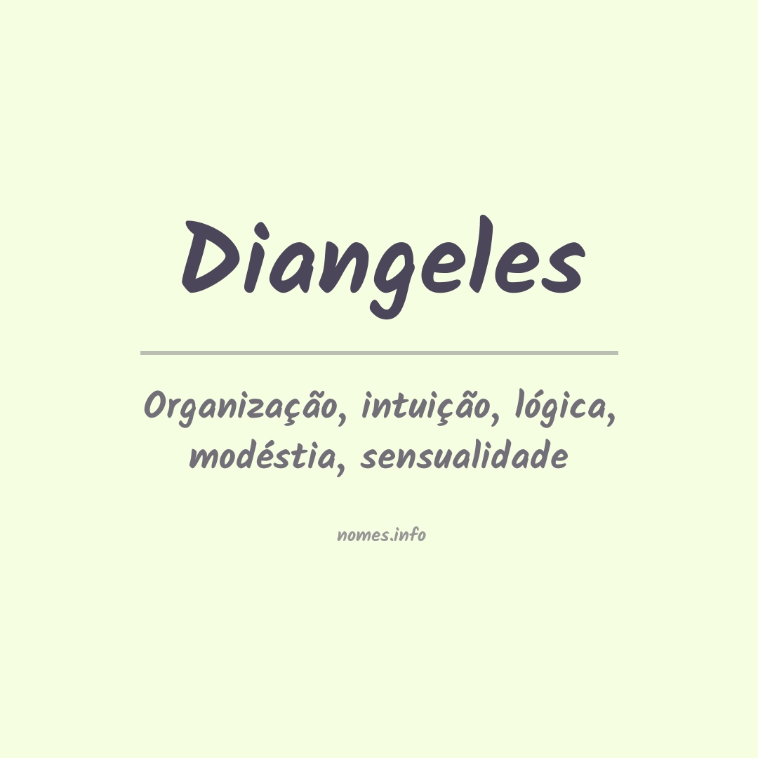 Significado do nome Diangeles