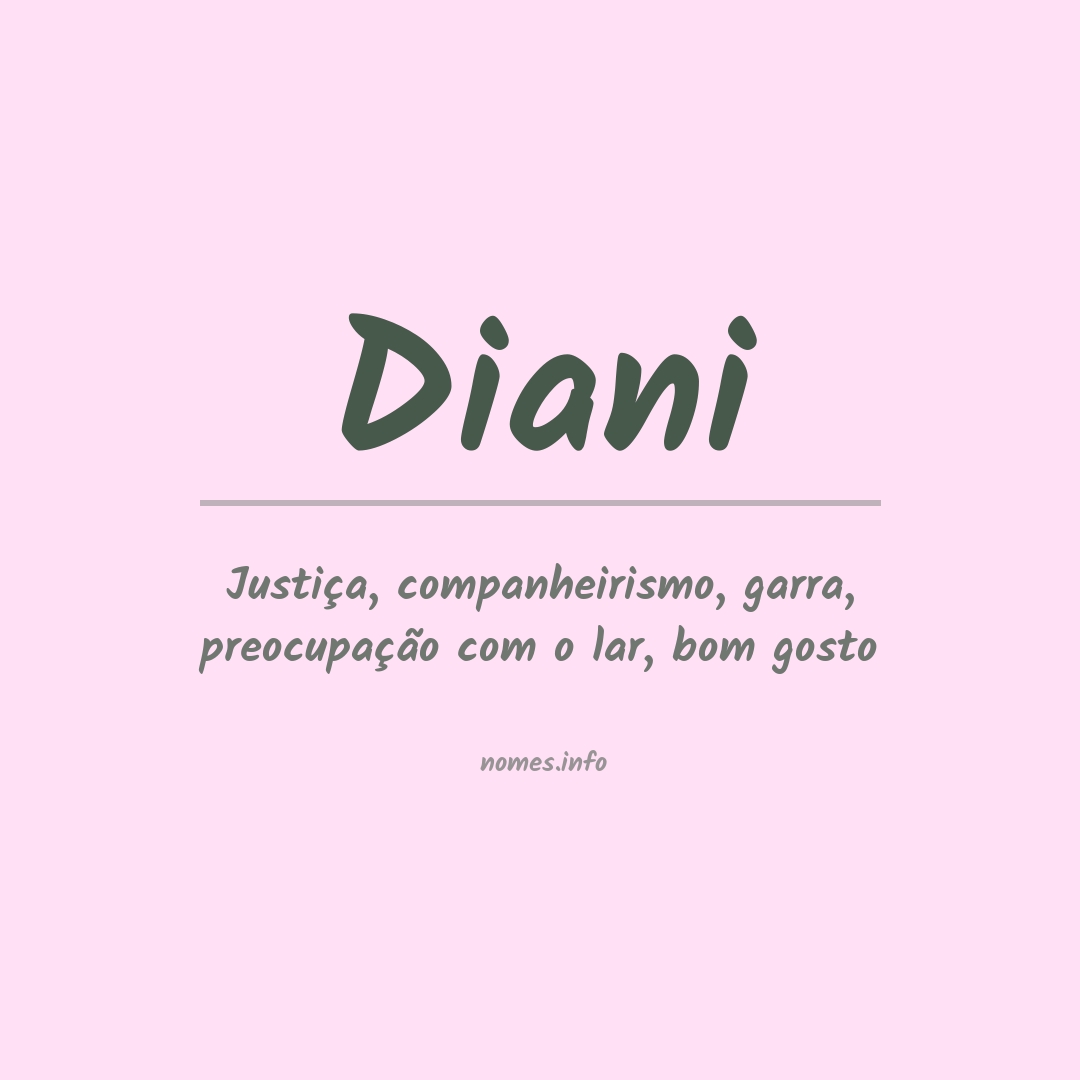 Significado do nome Diani