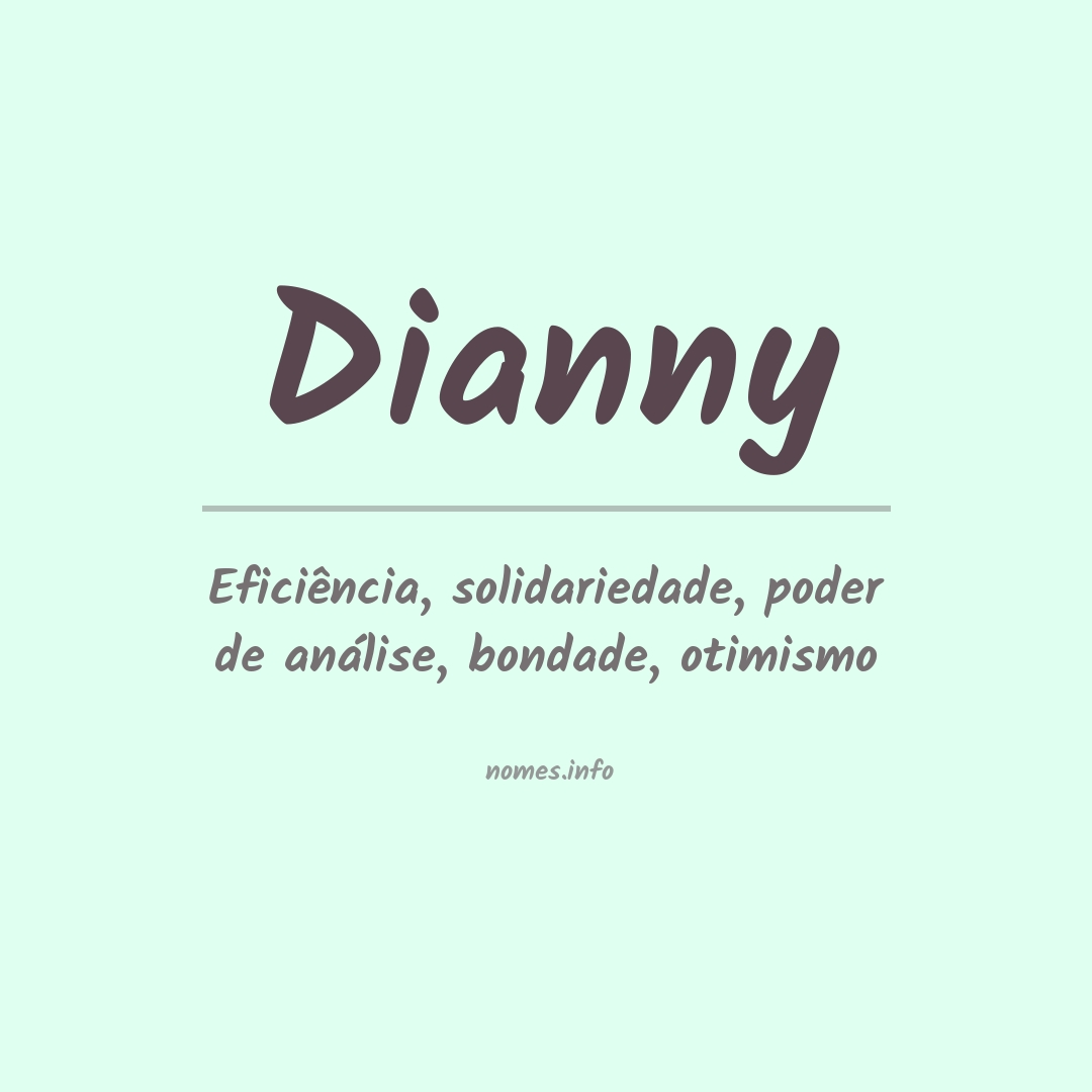 Significado do nome Dianny