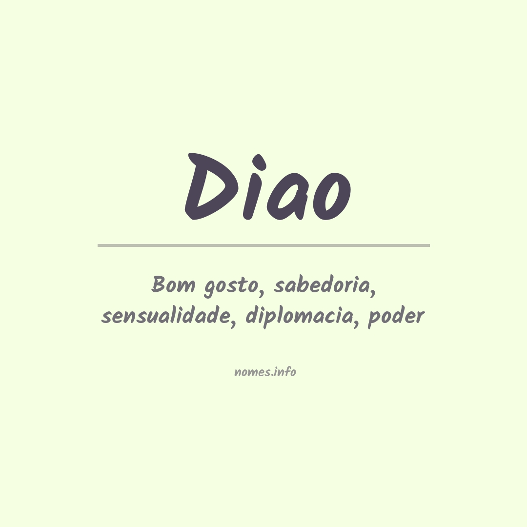 Significado do nome Diao