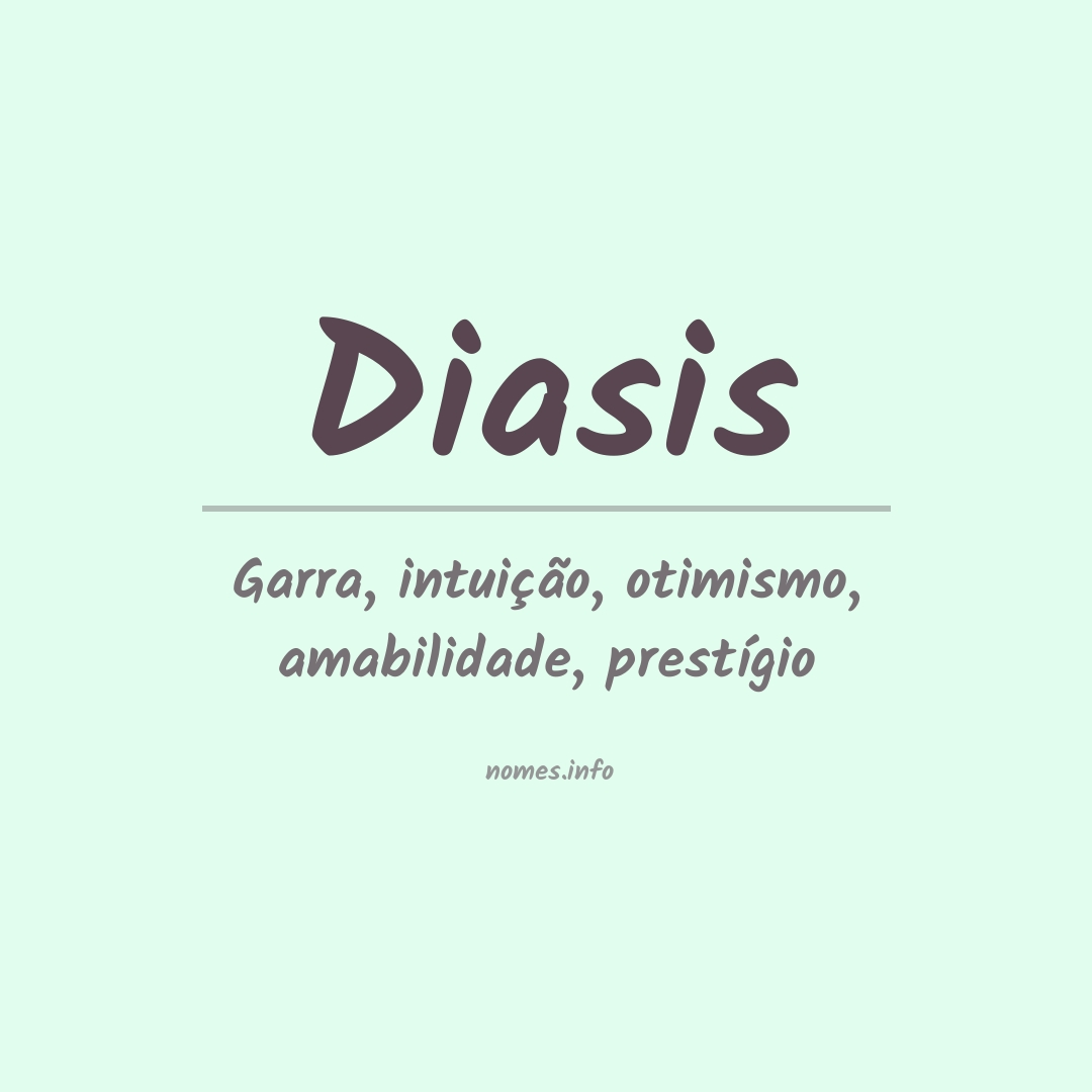Significado do nome Diasis