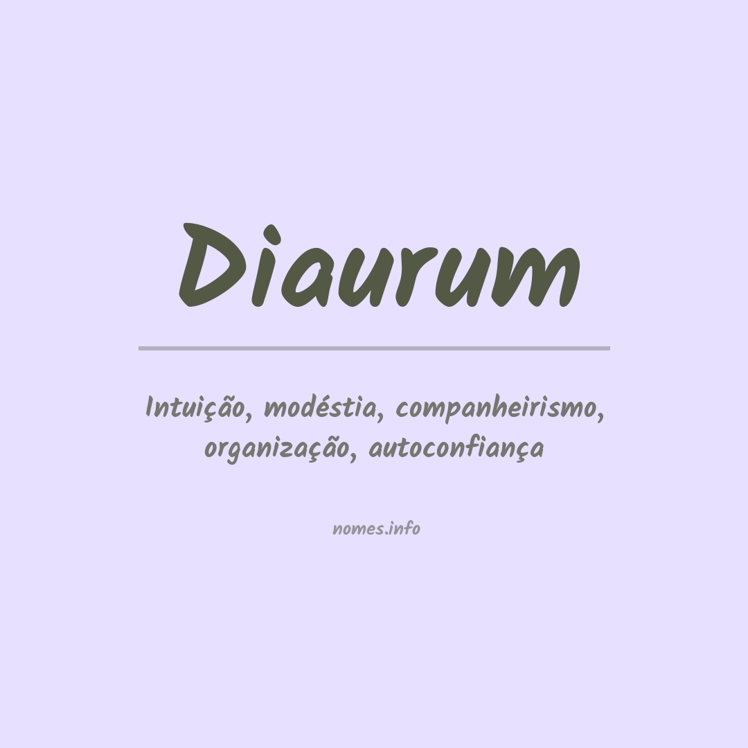 Significado do nome Diaurum