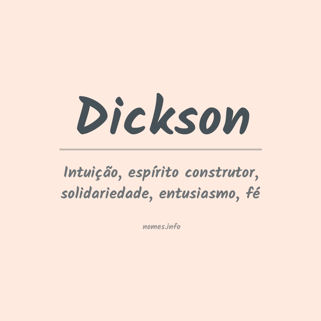 Significado do nome Dickson