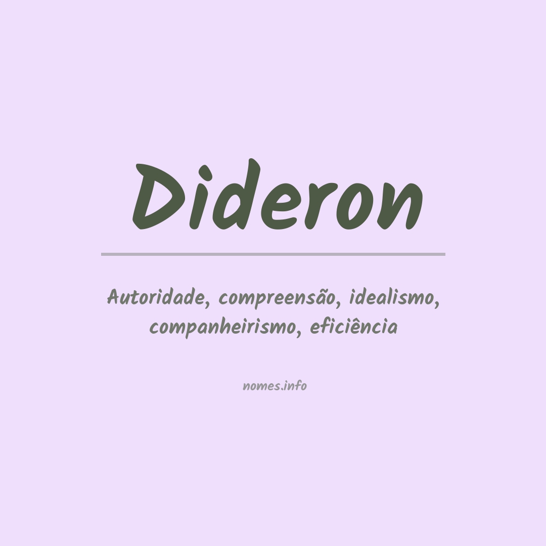 Significado do nome Dideron