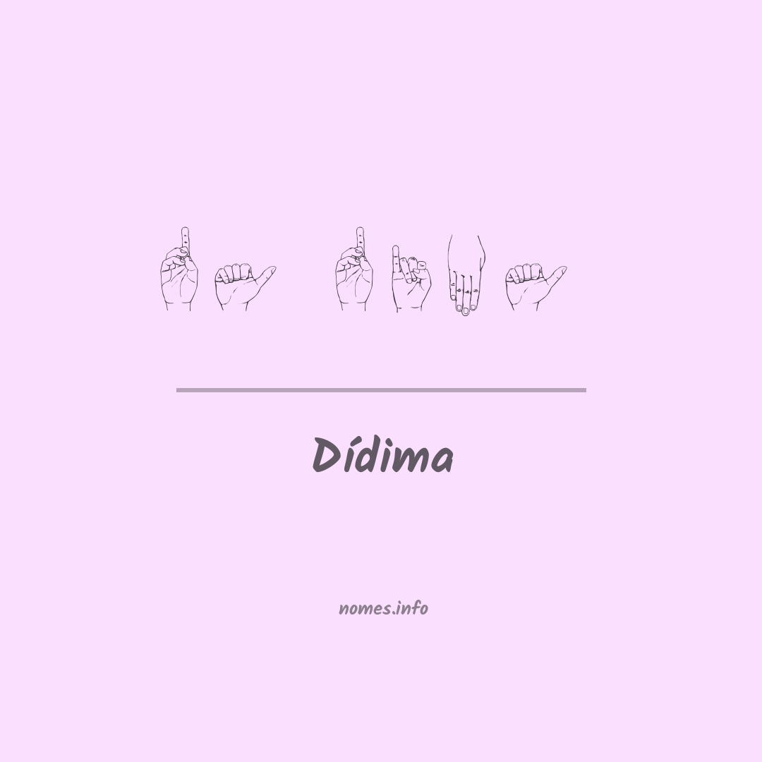 Dídima em Libras