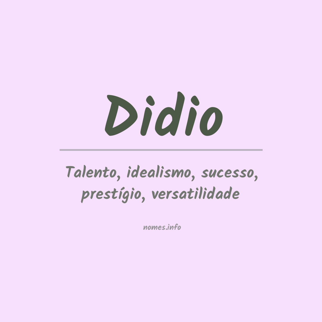 Significado do nome Didio