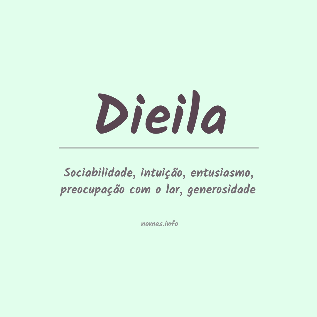 Significado do nome Dieila