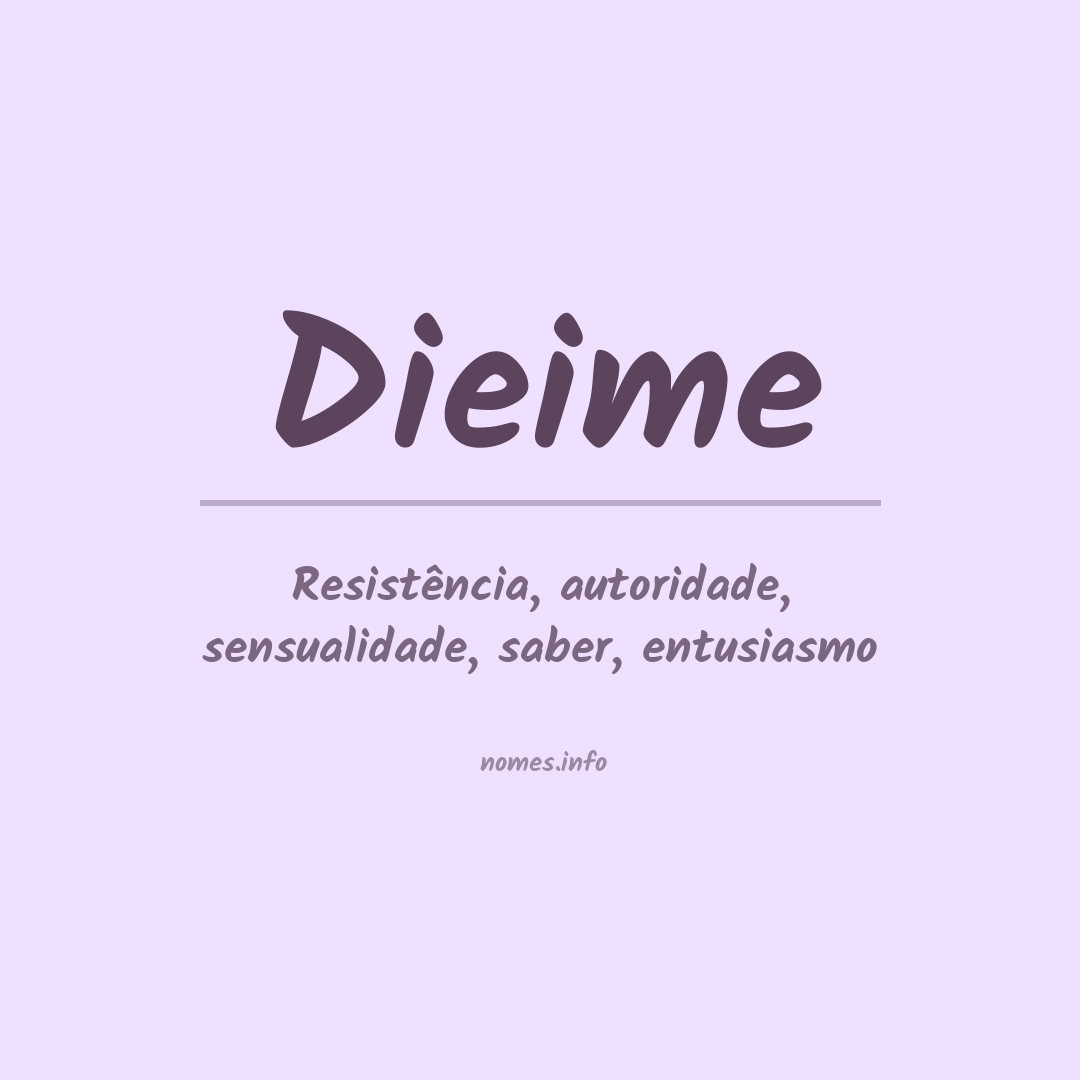 Significado do nome Dieime
