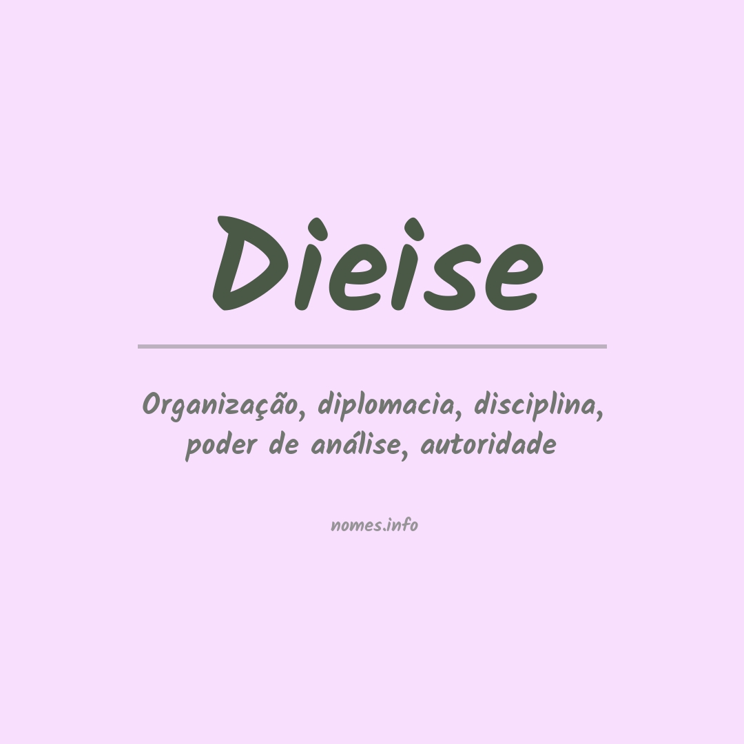 Significado do nome Dieise