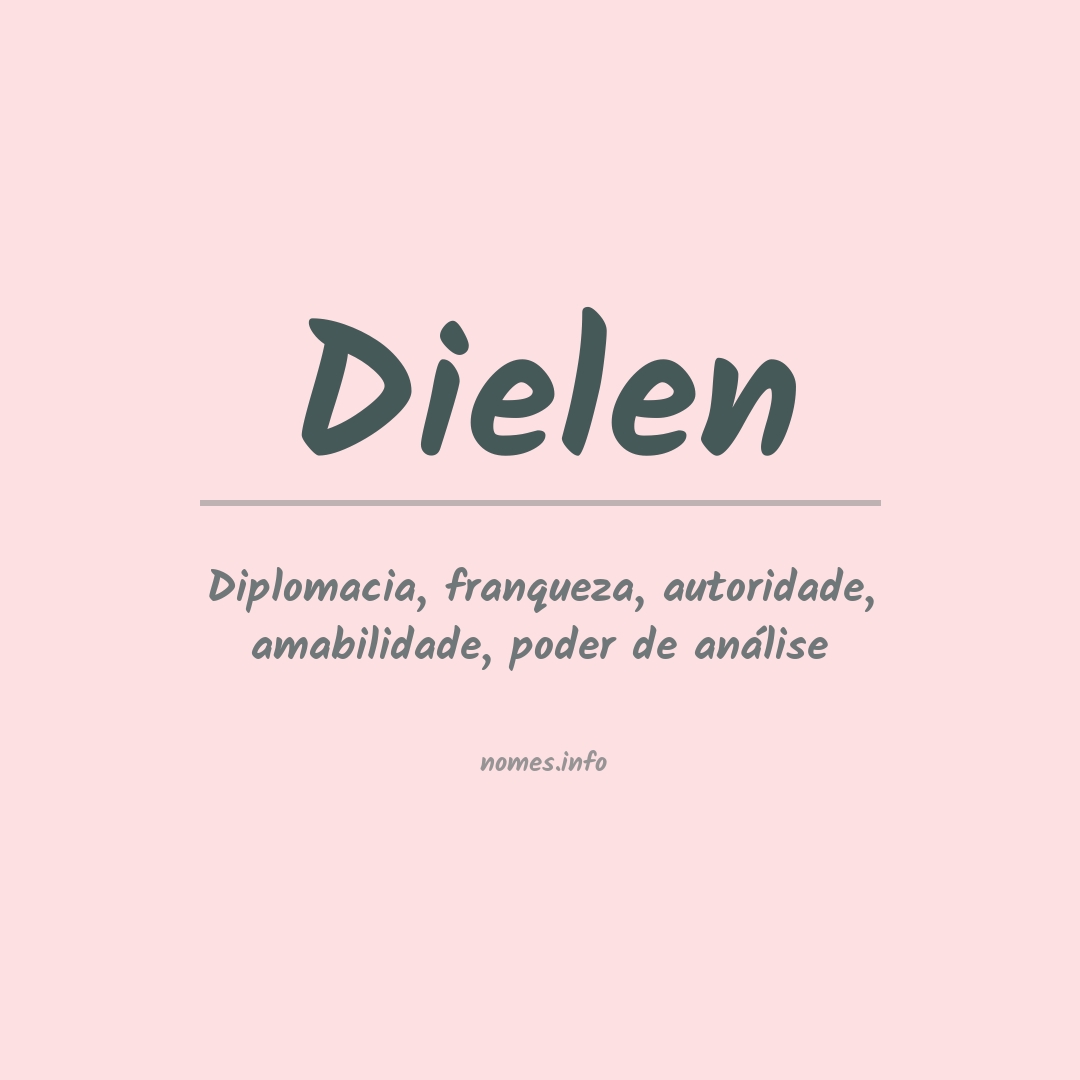 Significado do nome Dielen