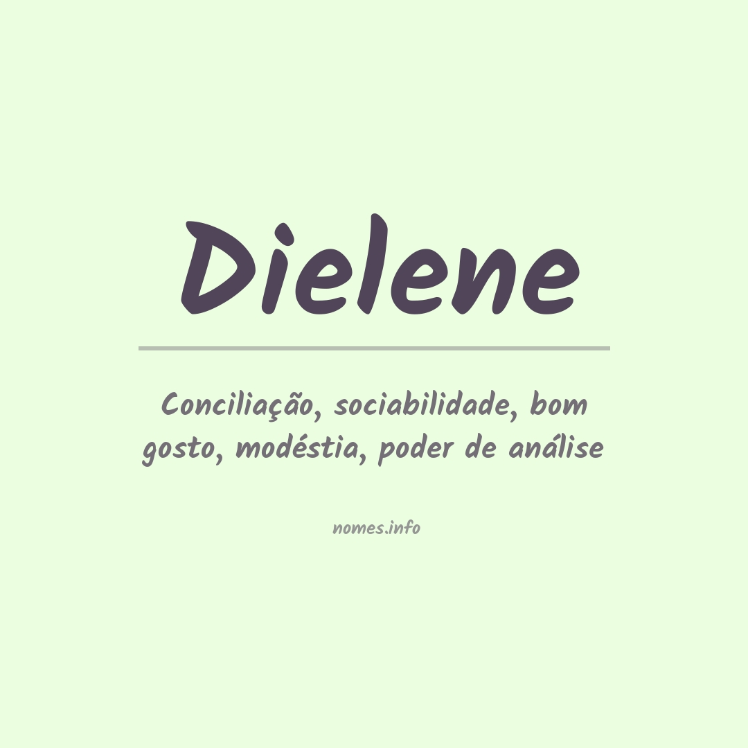 Significado do nome Dielene