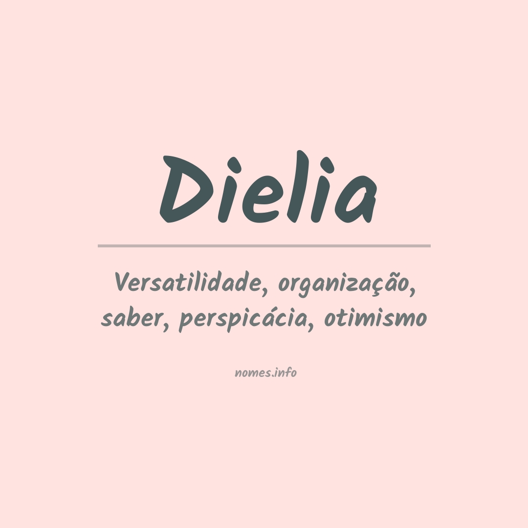 Significado do nome Dielia