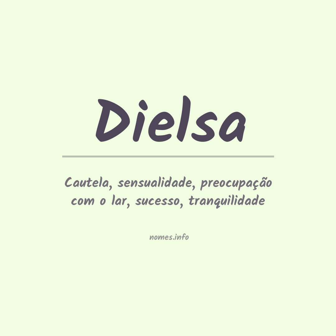 Significado do nome Dielsa