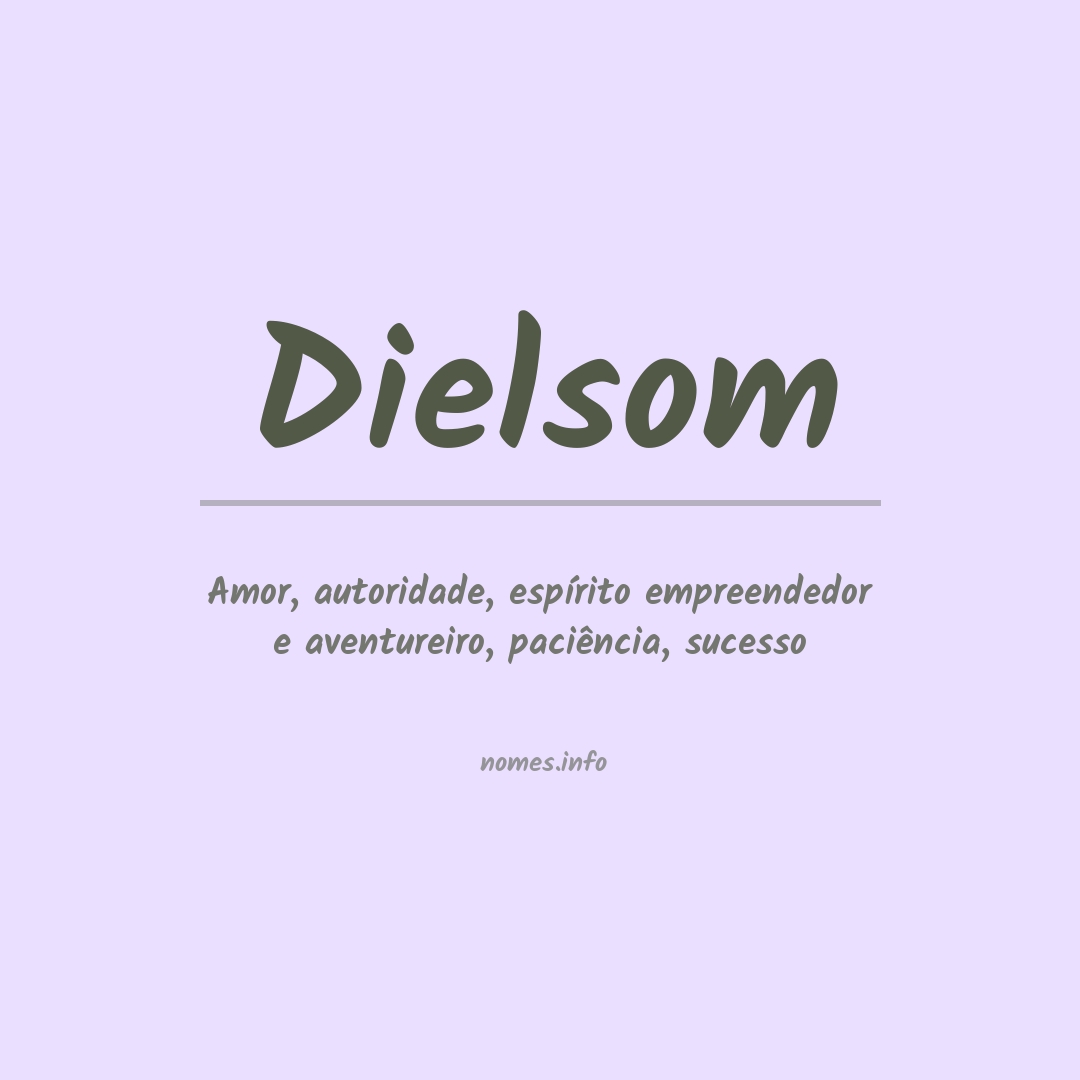 Significado do nome Dielsom