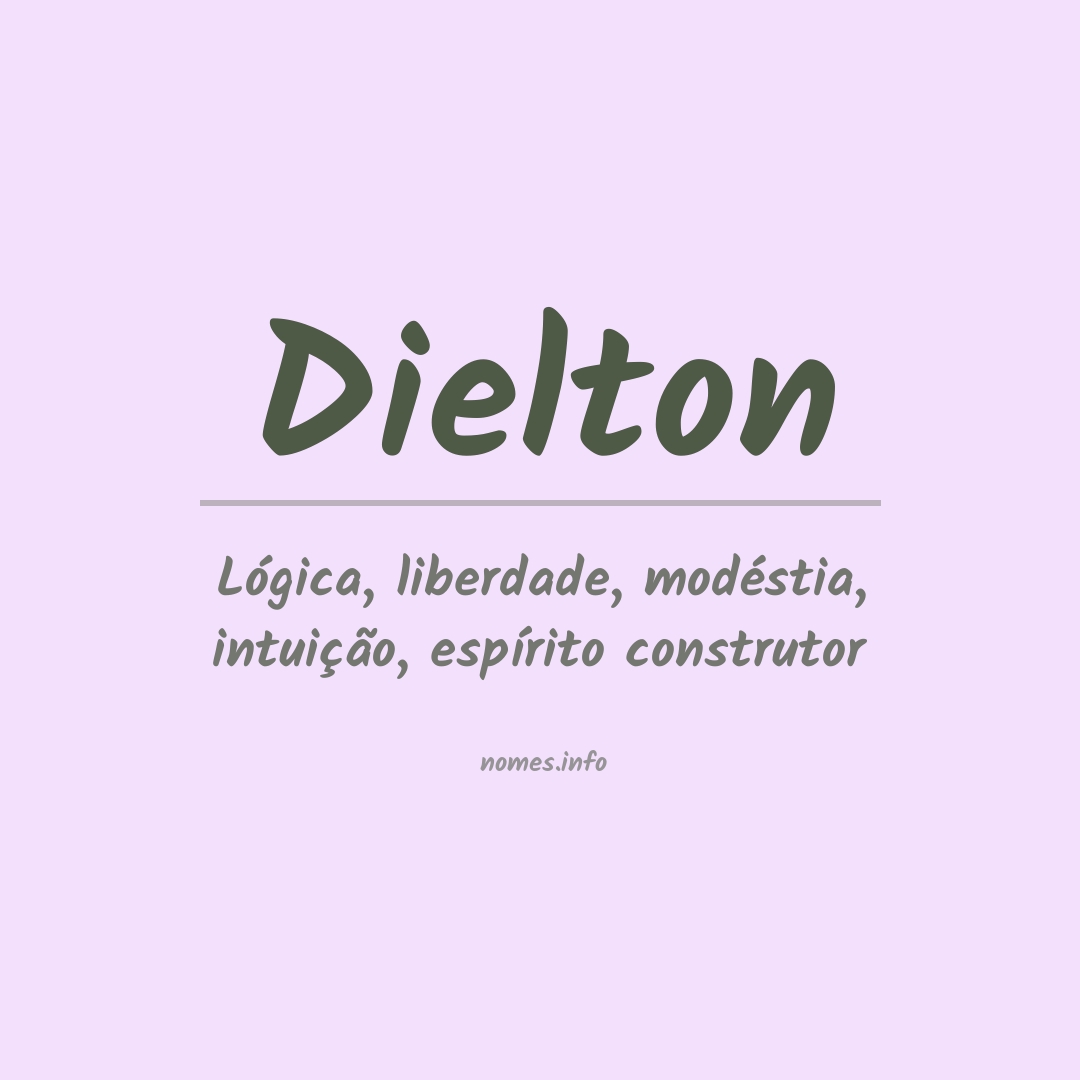 Significado do nome Dielton