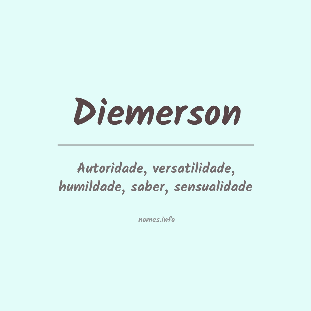 Significado do nome Diemerson