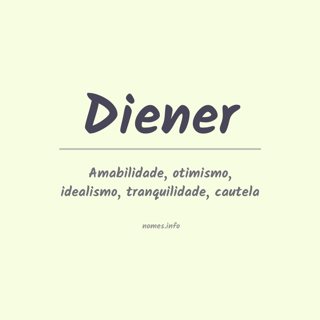 Significado do nome Diener