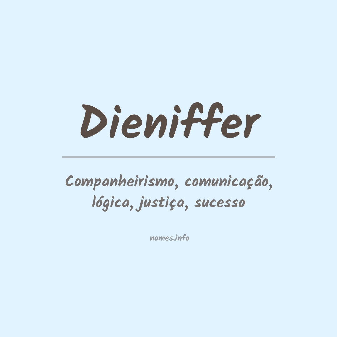 Significado do nome Dieniffer
