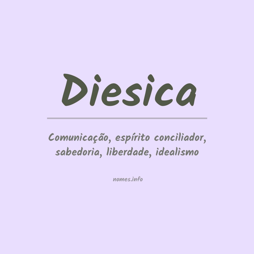 Significado do nome Diesica