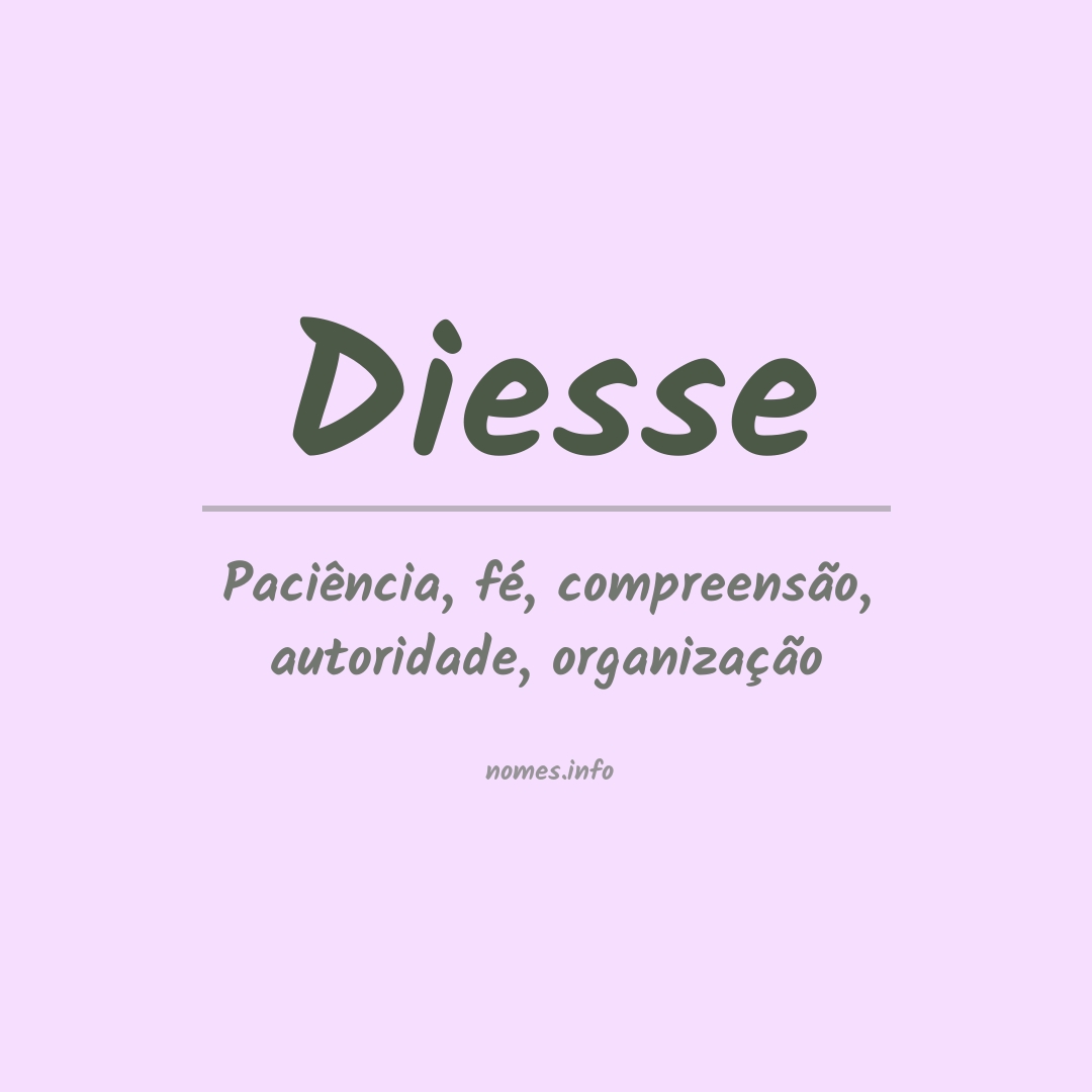 Significado do nome Diesse