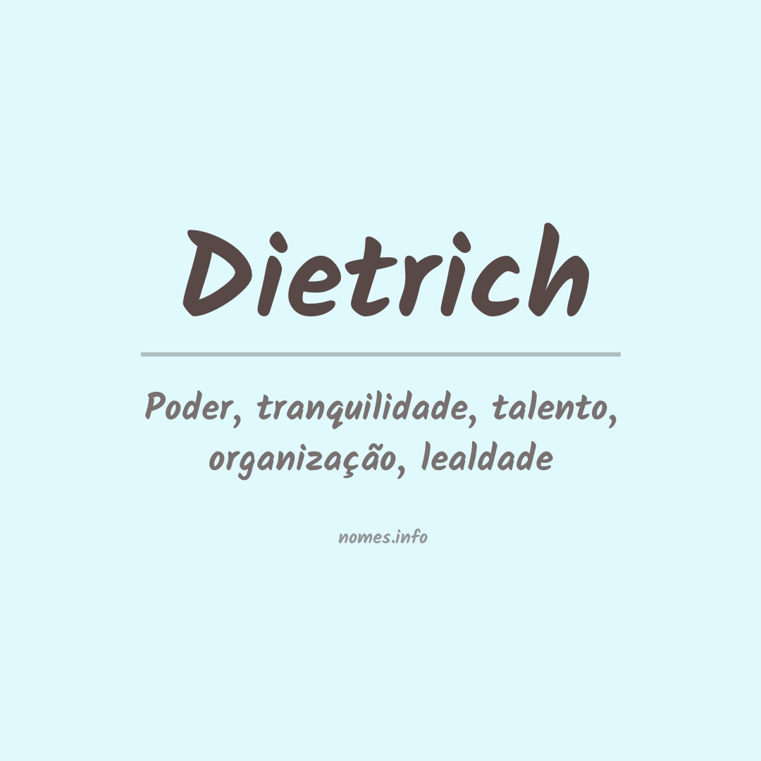 Significado do nome Dietrich