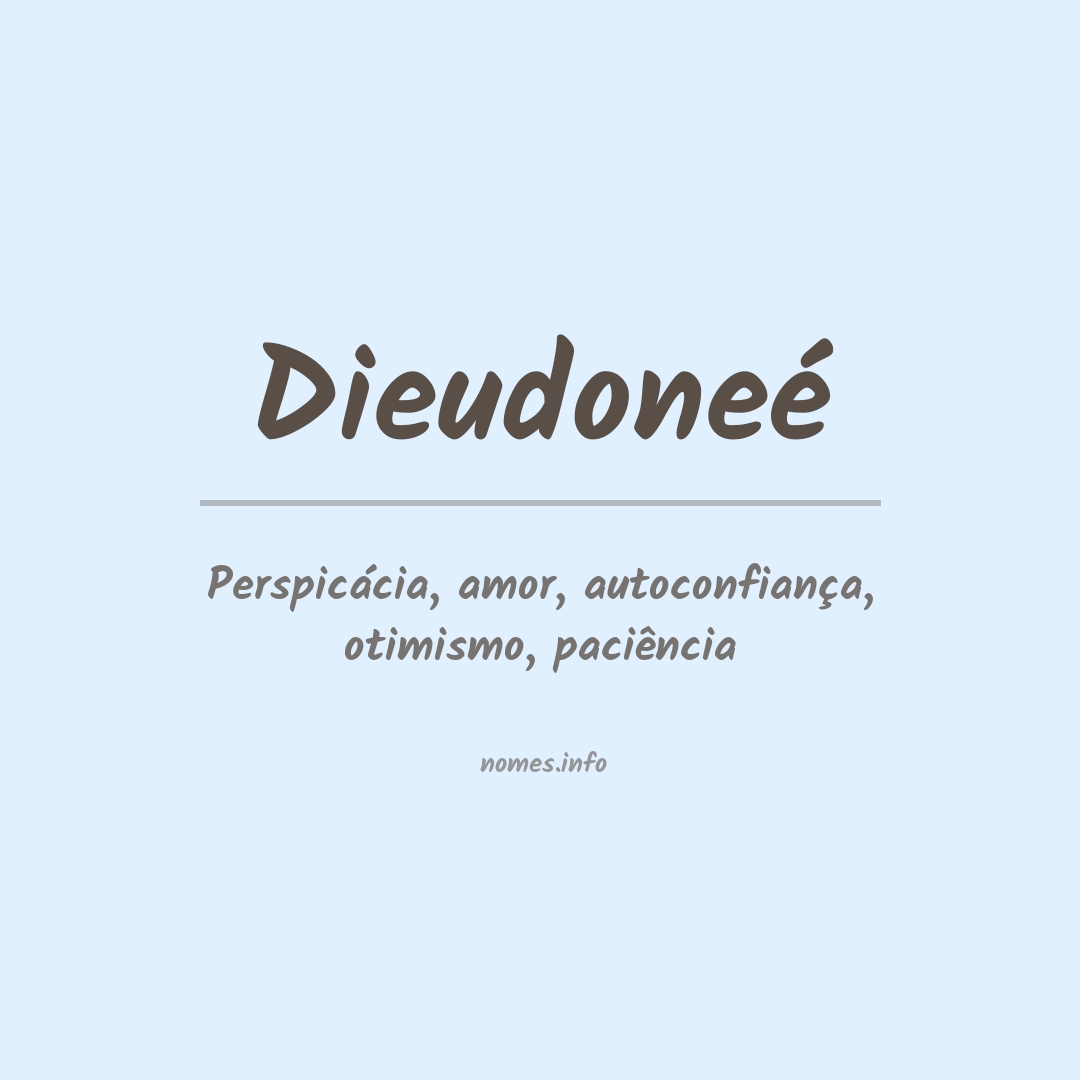 Significado do nome Dieudoneé