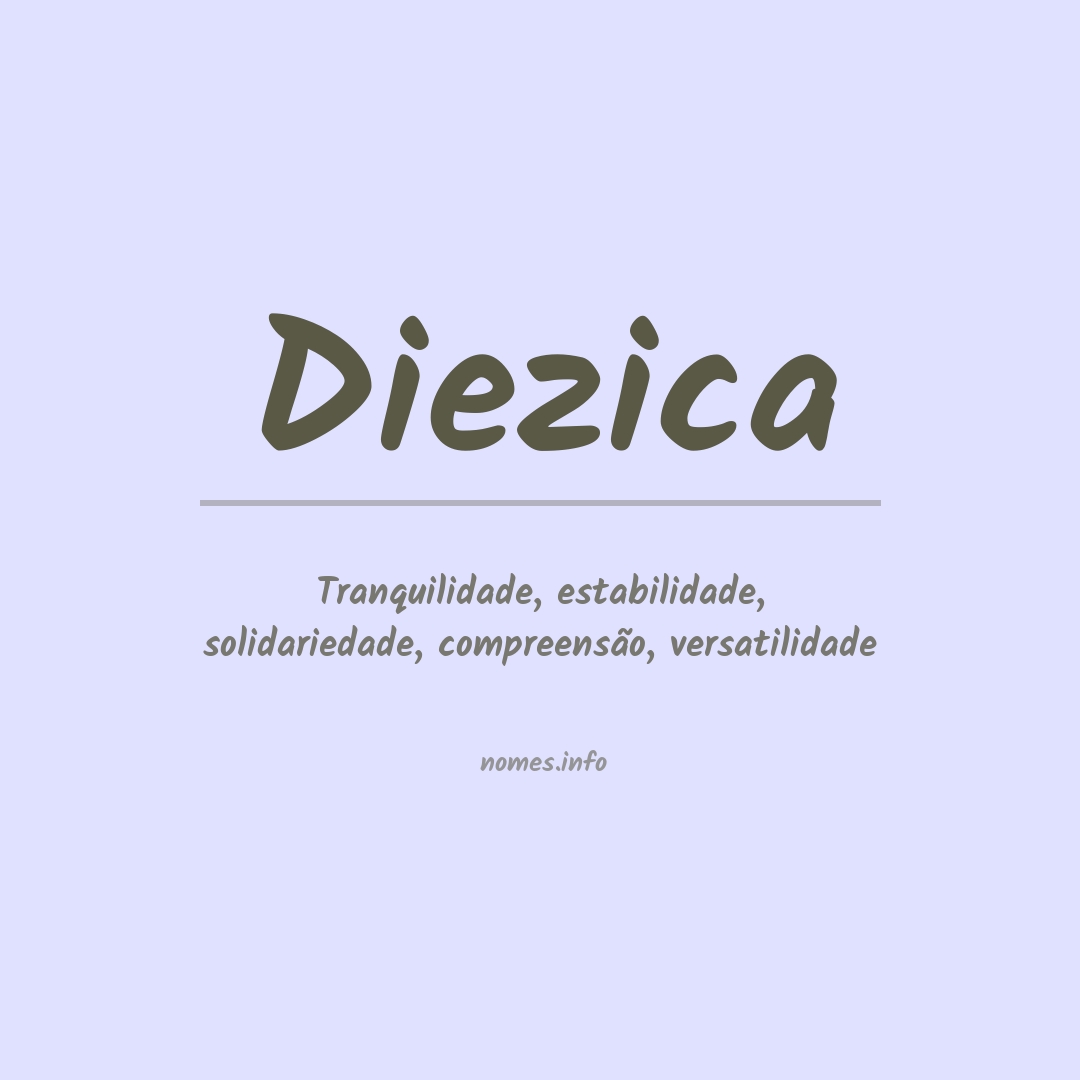 Significado do nome Diezica