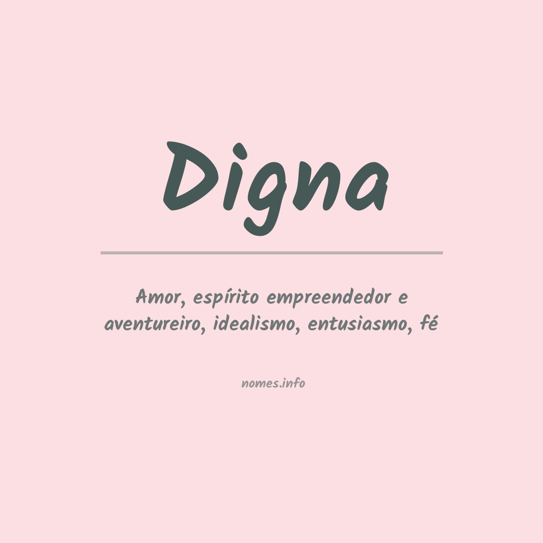 Significado do nome Digna